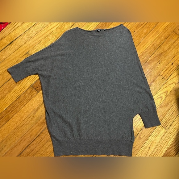 Vince Sweaters - Vince Grey 100% Cashmere Artsy Ribbed Cocoon Asymmetrical Sweater M